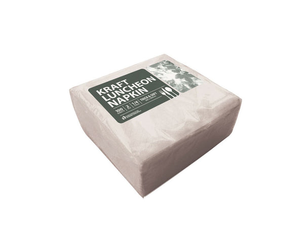Veora Everyday Kraft Luncheon Napkin - 2-Ply | 1/4 Fold | 100 sheets | 20 packs / ctn