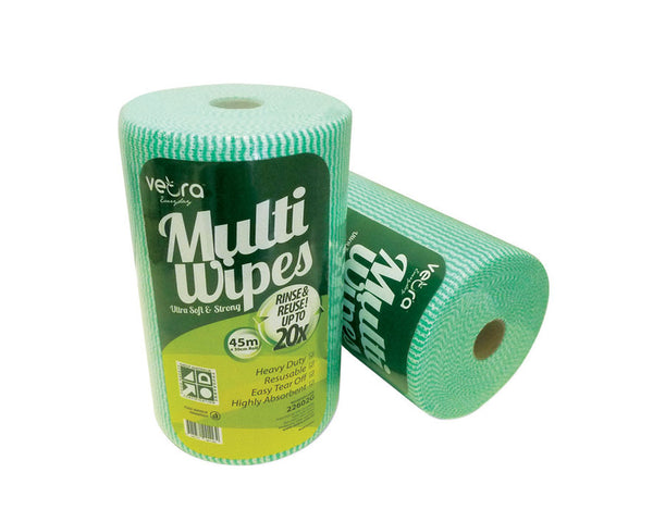 Veora Everyday Extra Heavy Duty MultiWipes - Green | 90 Sheets | 6 Rolls / Ctn