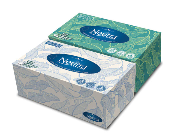 Neutra Classic White & Soft Facial Tissue | 180 Sheets 2-Ply | 36 Boxes / Carton