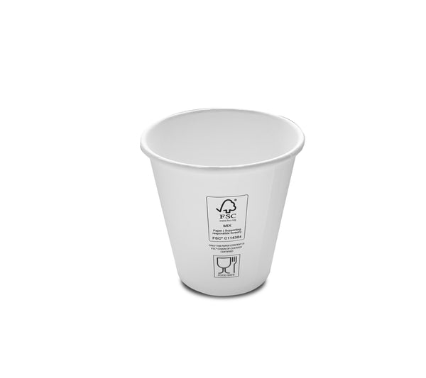 Duflex Standard Single Wall 6oz Coffee Cup ⌀80mm - White | 1000pcs / ctn